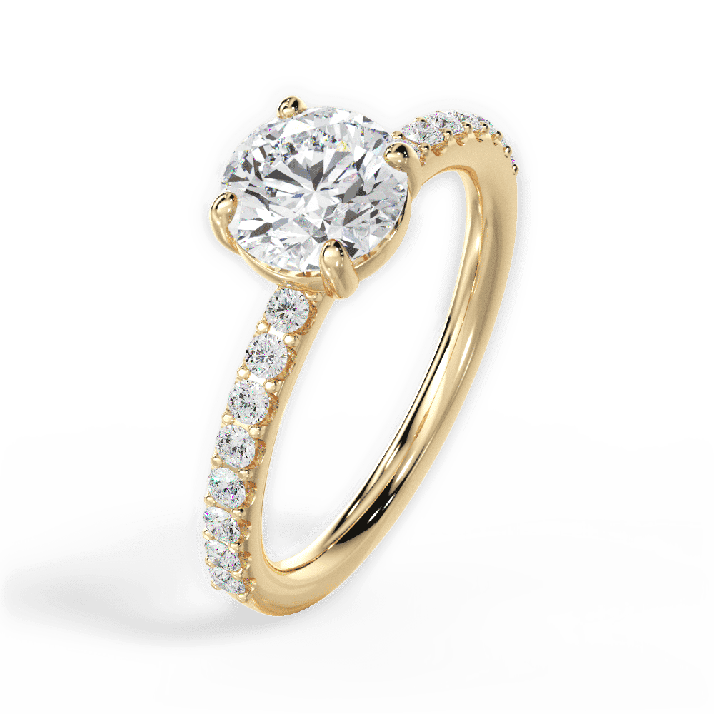 14kt Yellow Gold/18kt Yellow Gold/round/side