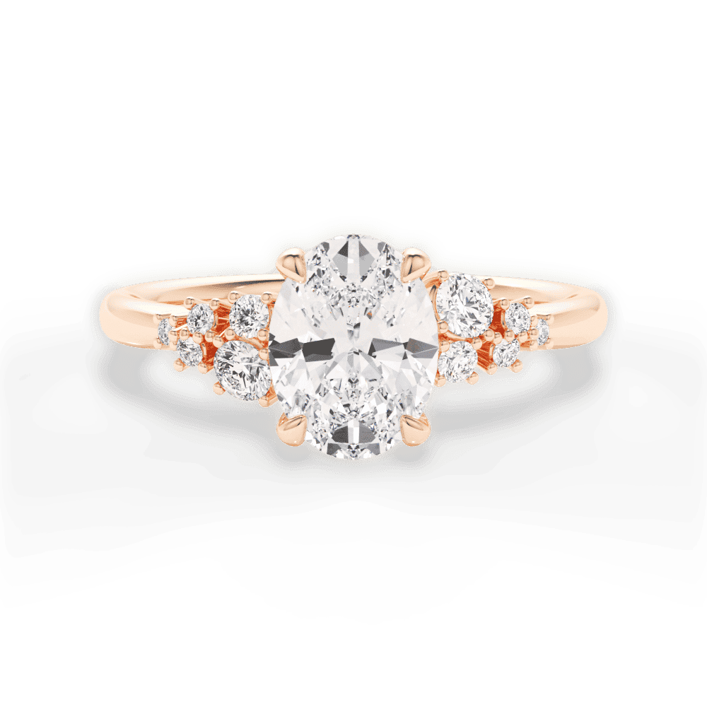 14kt Rose Gold/18kt Rose Gold/oval/top