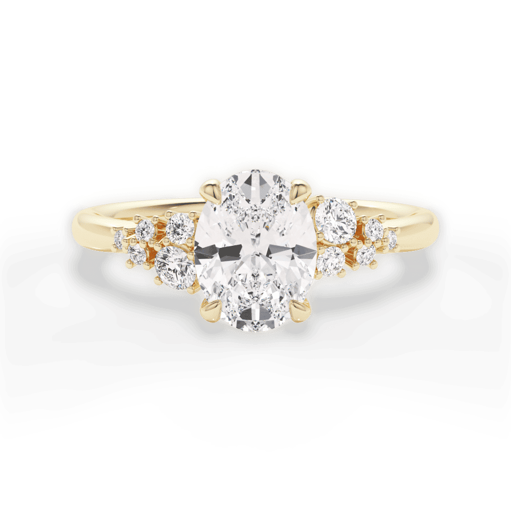 14kt Yellow Gold/18kt Yellow Gold/oval/top