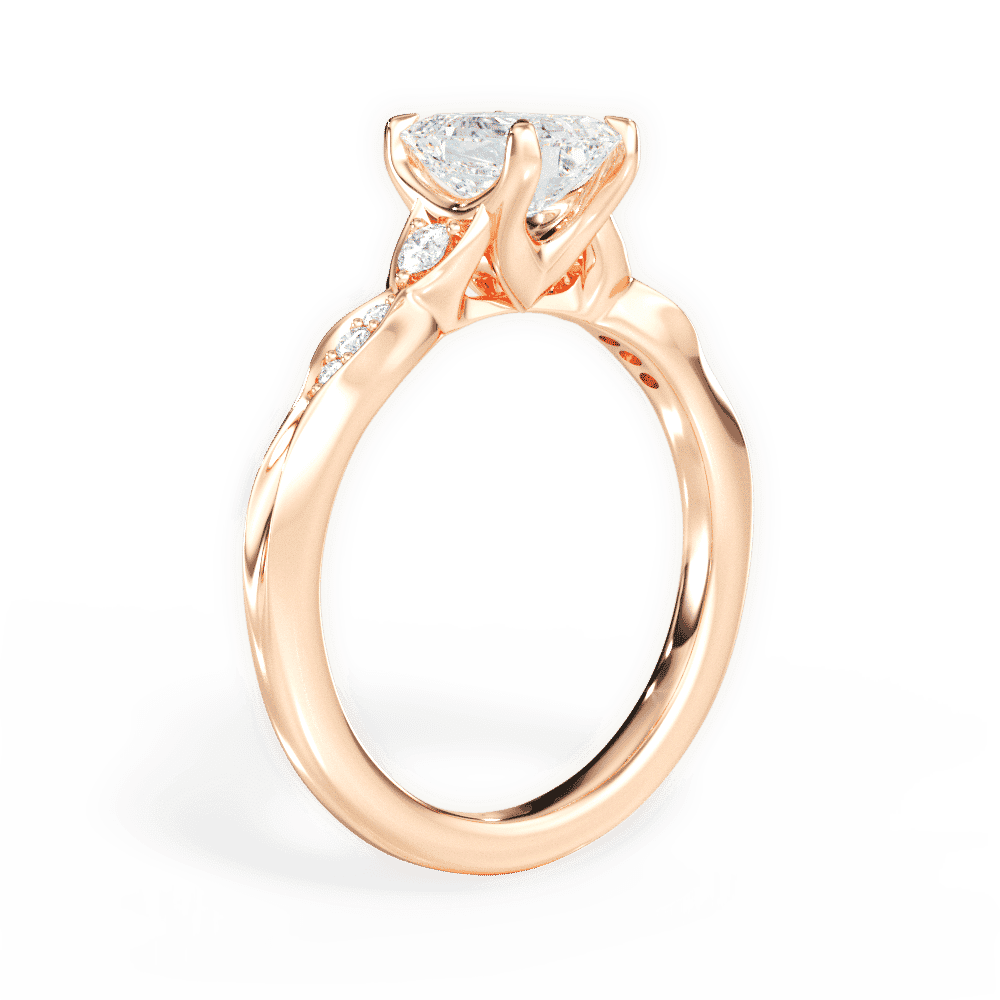 14kt Rose Gold/18kt Rose Gold/emerald/front