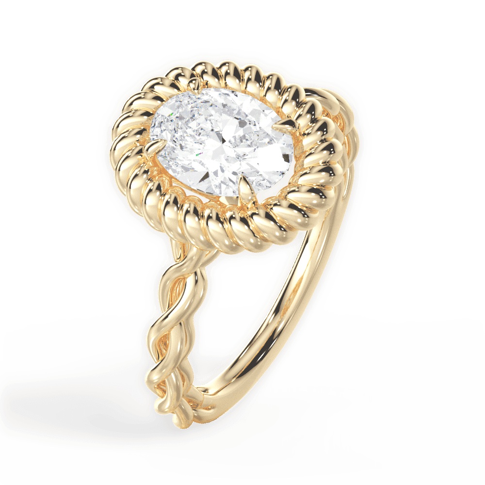 14kt Yellow Gold/18kt Yellow Gold/oval/perspective