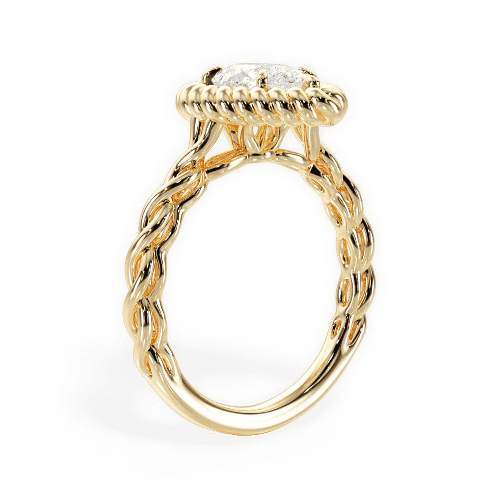 14kt Yellow Gold/18kt Yellow Gold/pear/front