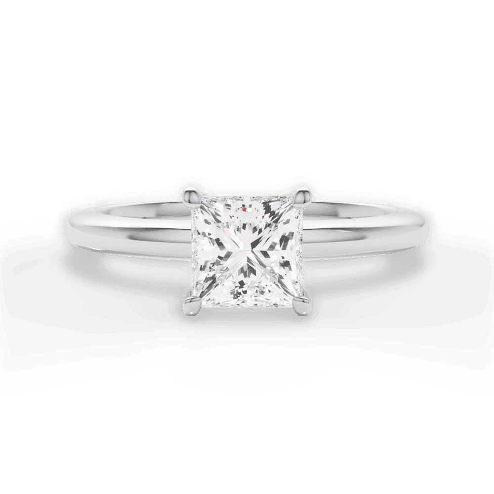 14kt White Gold/18kt White Gold/Platinum/princess/top