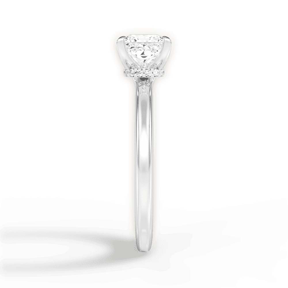 14kt White Gold/18kt White Gold/Platinum/princess/side