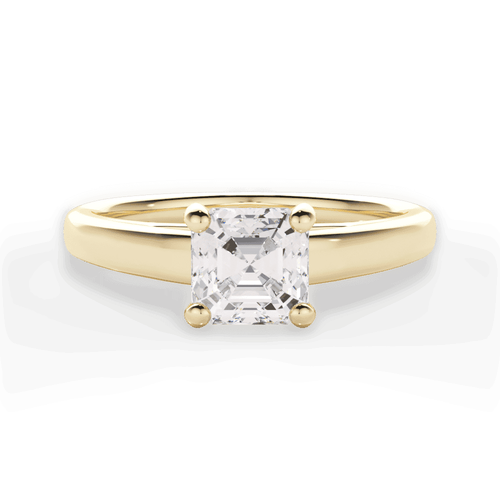 14kt Yellow Gold/18kt Yellow Gold/asscher/top