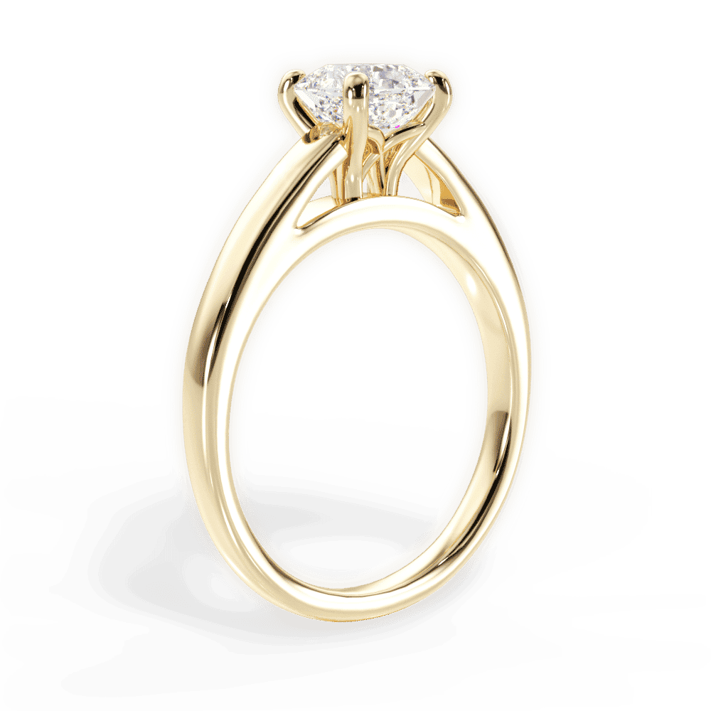 14kt Yellow Gold/18kt Yellow Gold/asscher/front
