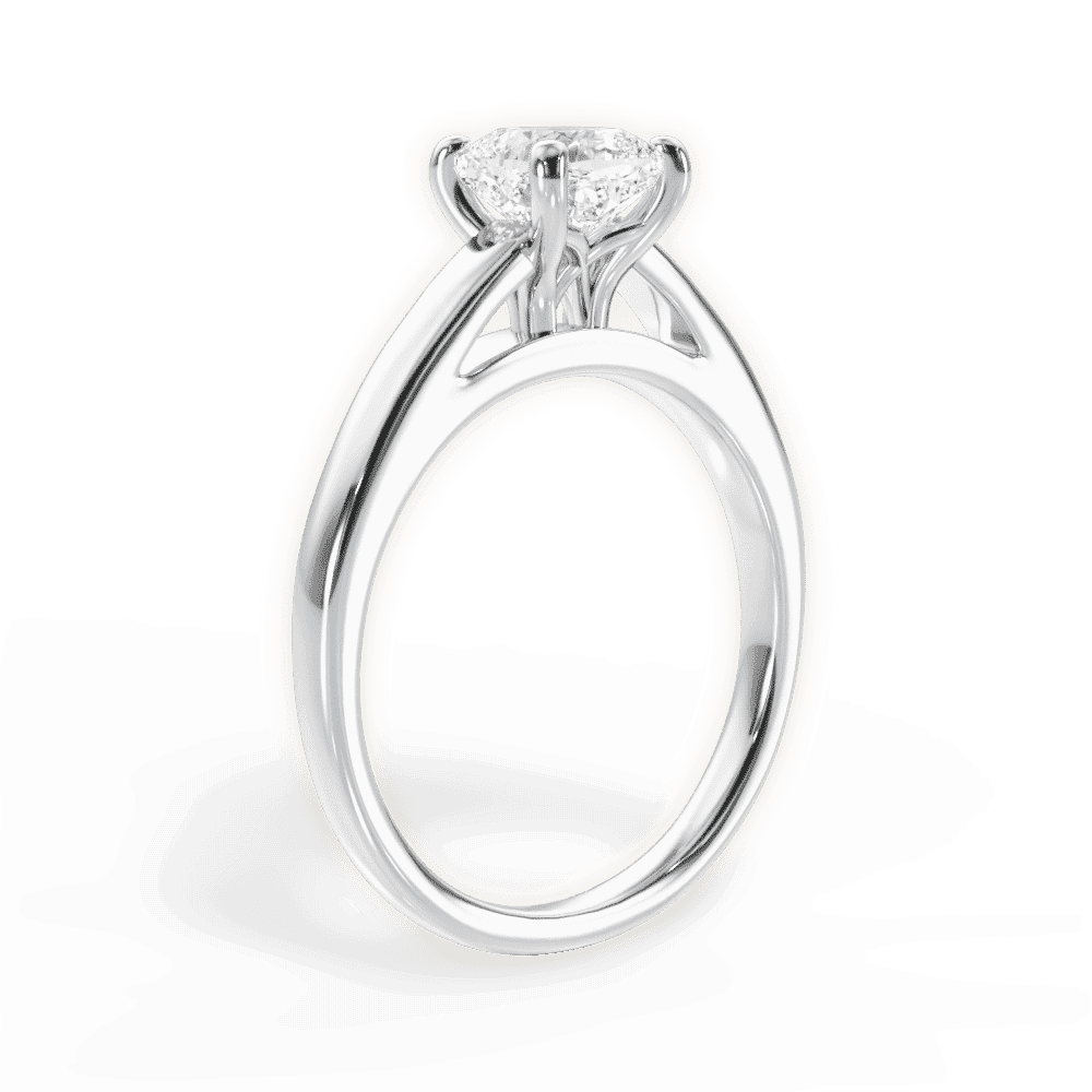 14kt White Gold/18kt White Gold/Platinum/cushion/front