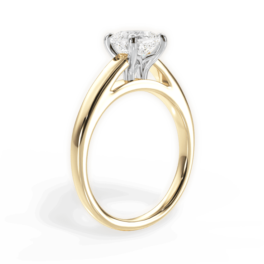 14kt Yellow Gold/18kt Yellow Gold/cushion/front