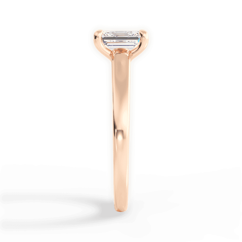 14kt Rose Gold/18kt Rose Gold/emerald/side