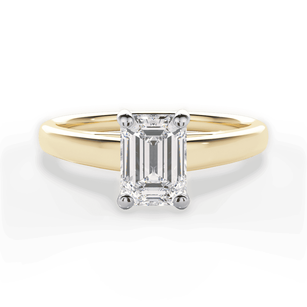 14kt Yellow Gold/18kt Yellow Gold/emerald/top