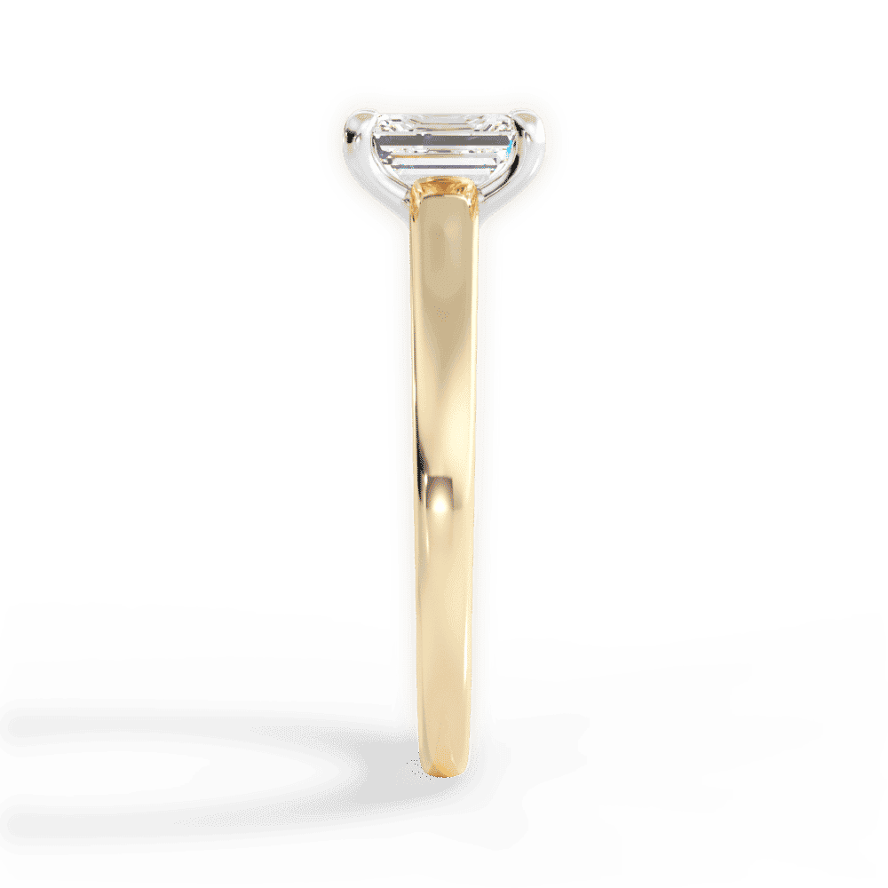 14kt Yellow Gold/18kt Yellow Gold/emerald/side