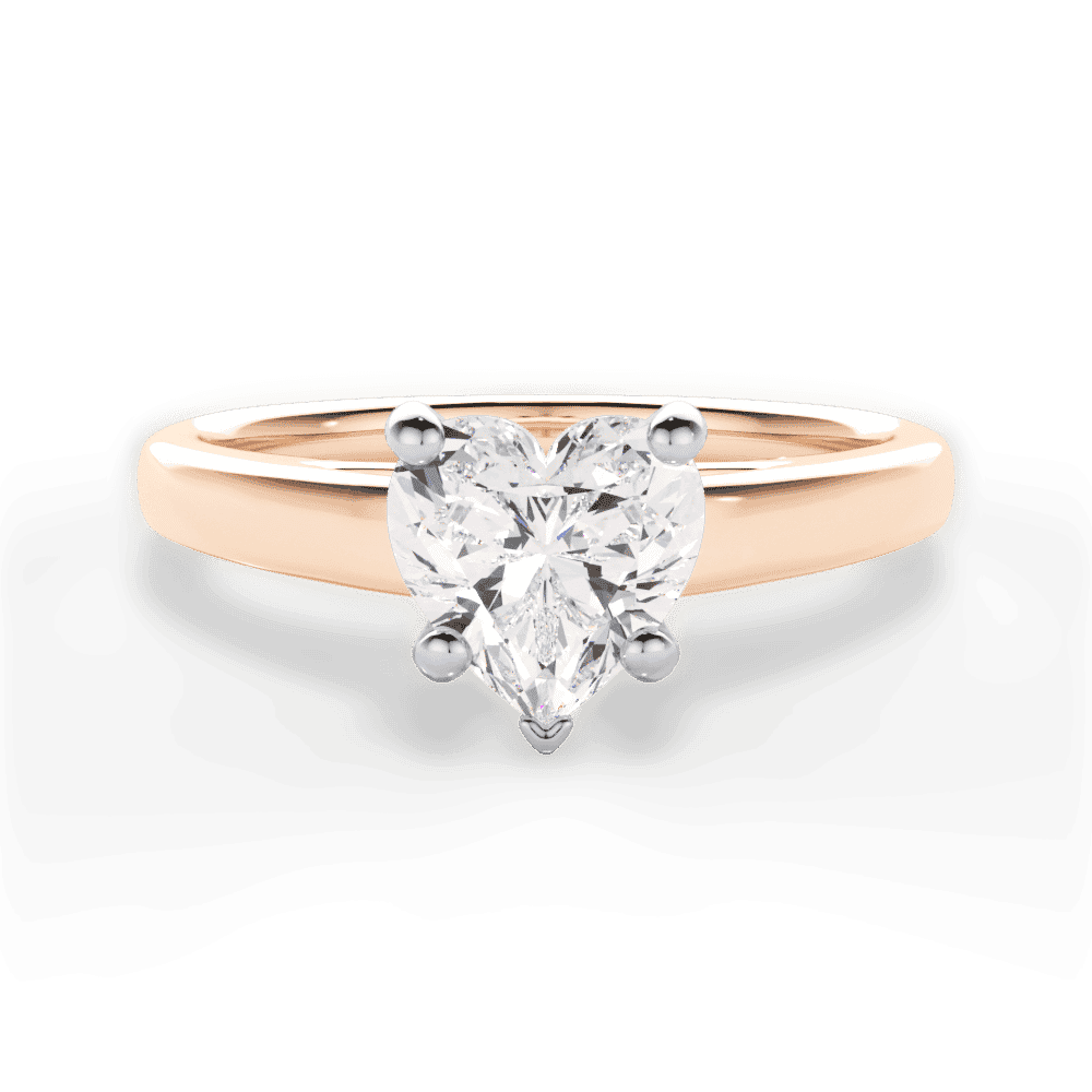 14kt Rose Gold/18kt Rose Gold/heart/top