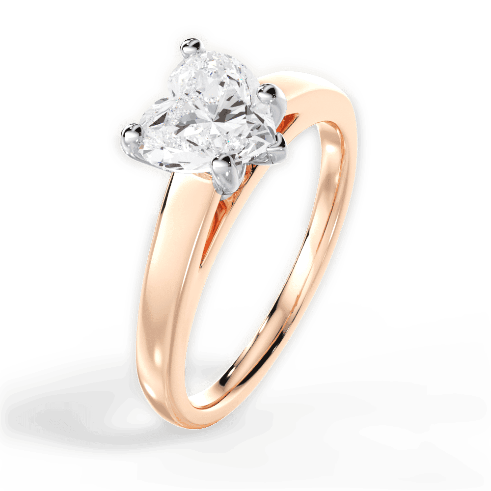 14kt Rose Gold/18kt Rose Gold/heart/perspective