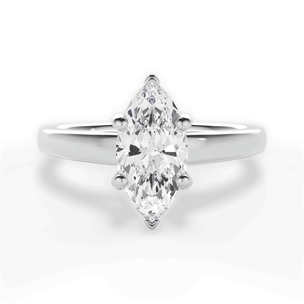 14kt White Gold/18kt White Gold/Platinum/marquise/top