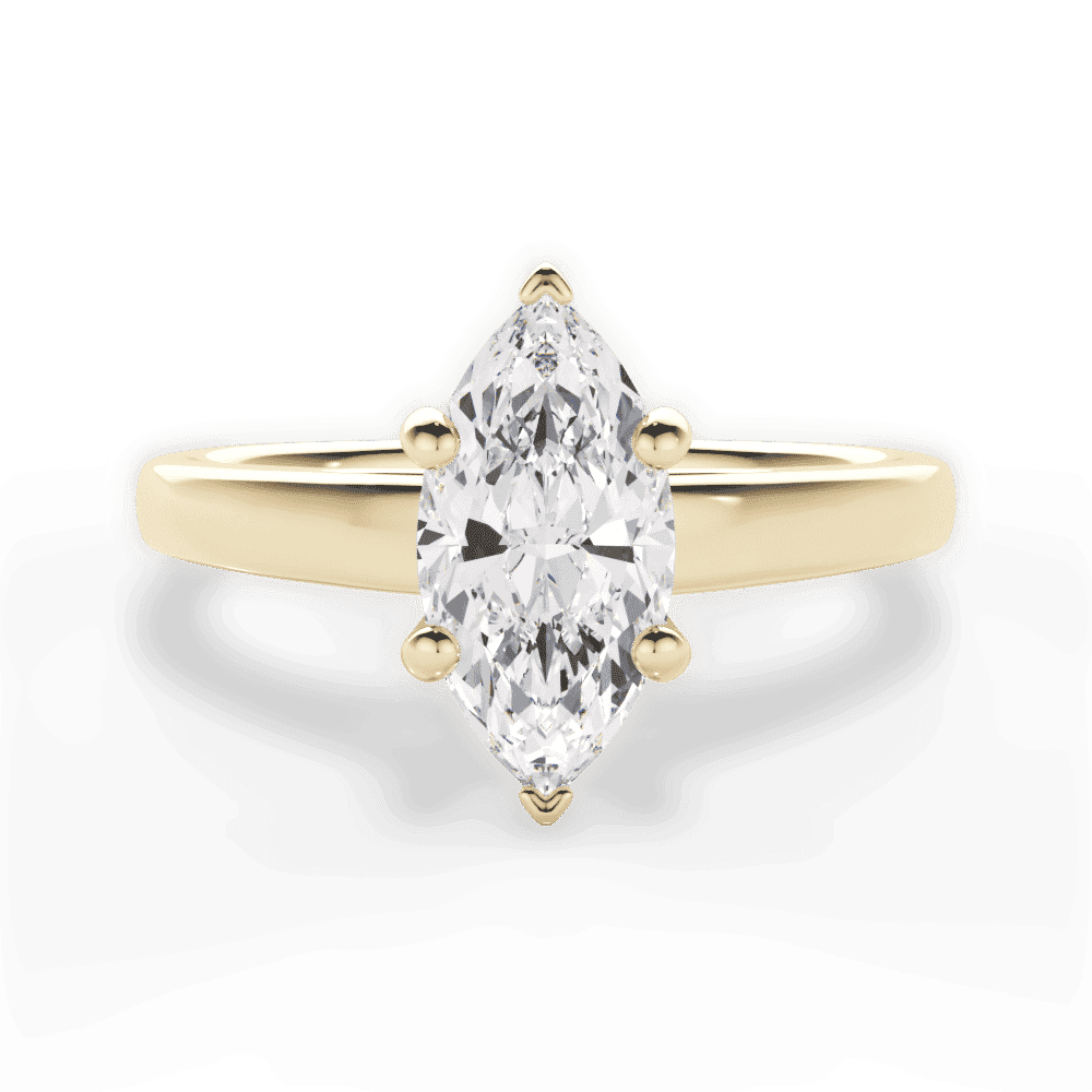 14kt Yellow Gold/18kt Yellow Gold/marquise/top