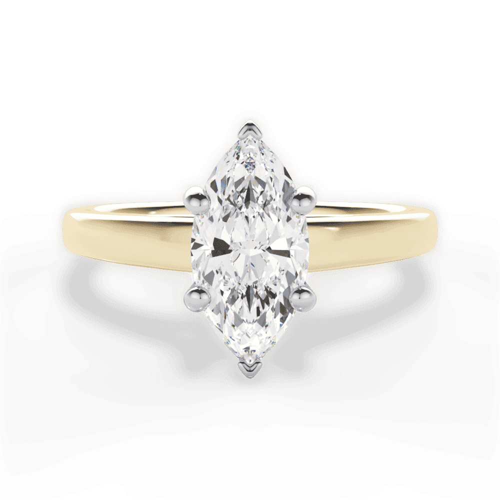 14kt Yellow Gold/18kt Yellow Gold/marquise/top