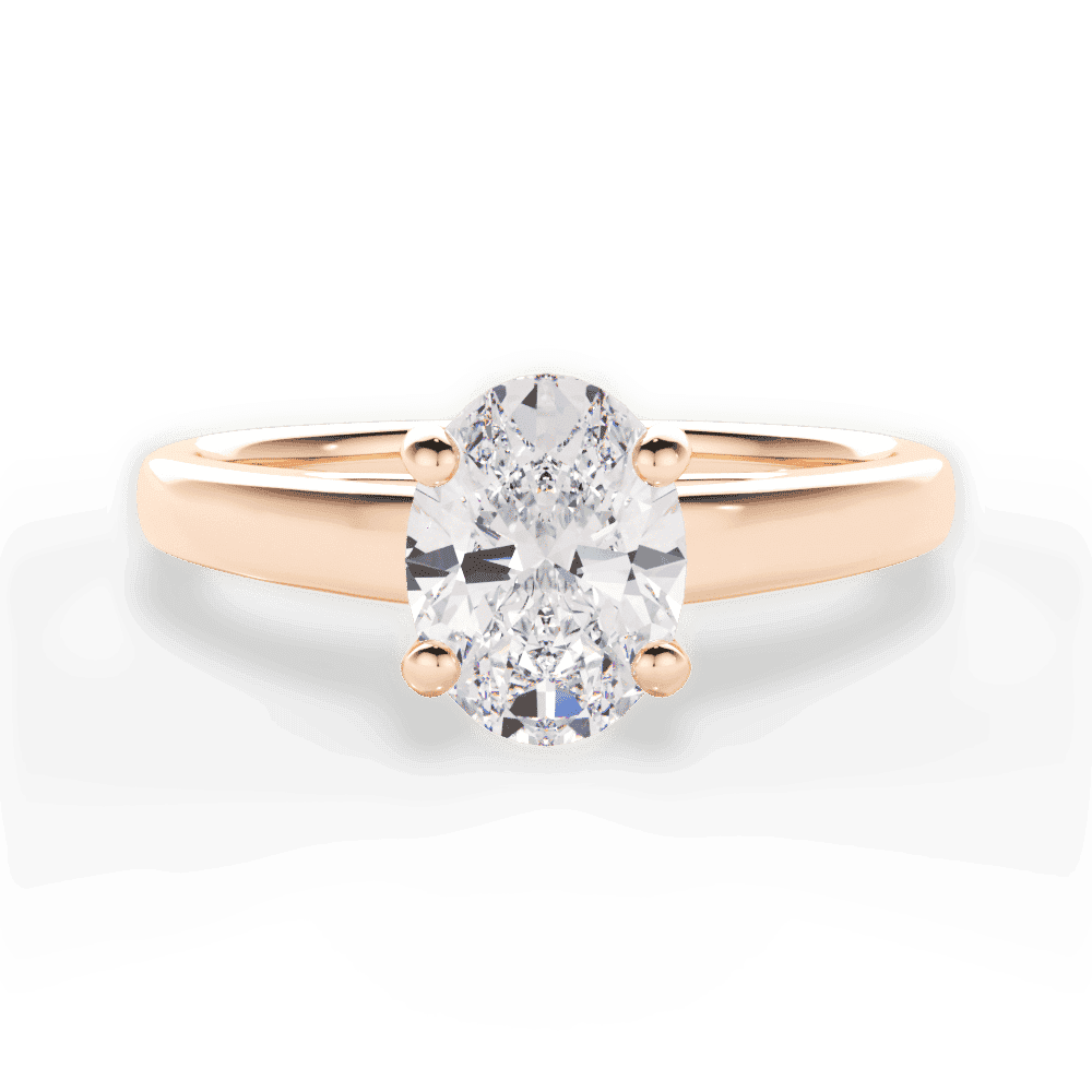 14kt Rose Gold/18kt Rose Gold/oval/top