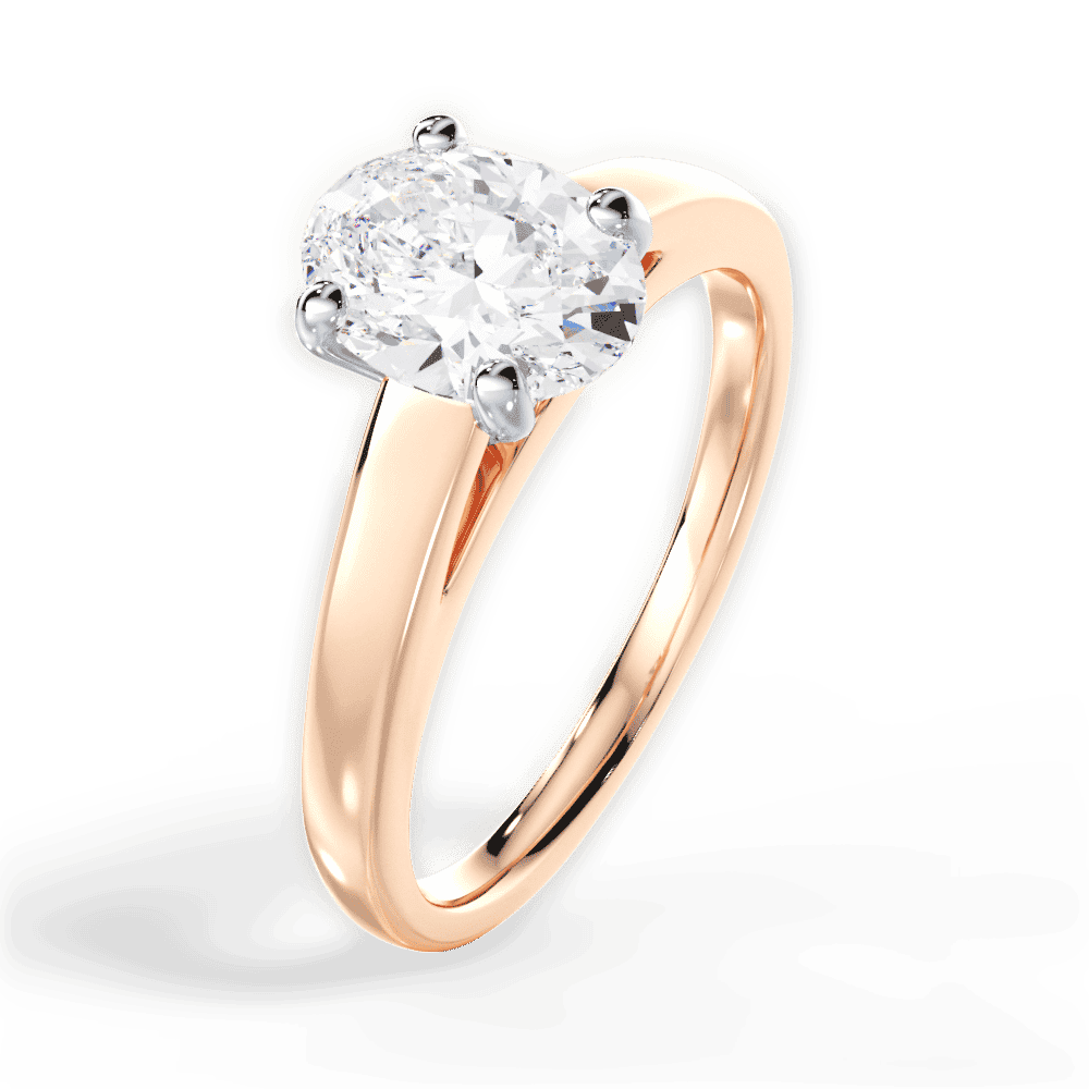 14kt Rose Gold/18kt Rose Gold/oval/perspective