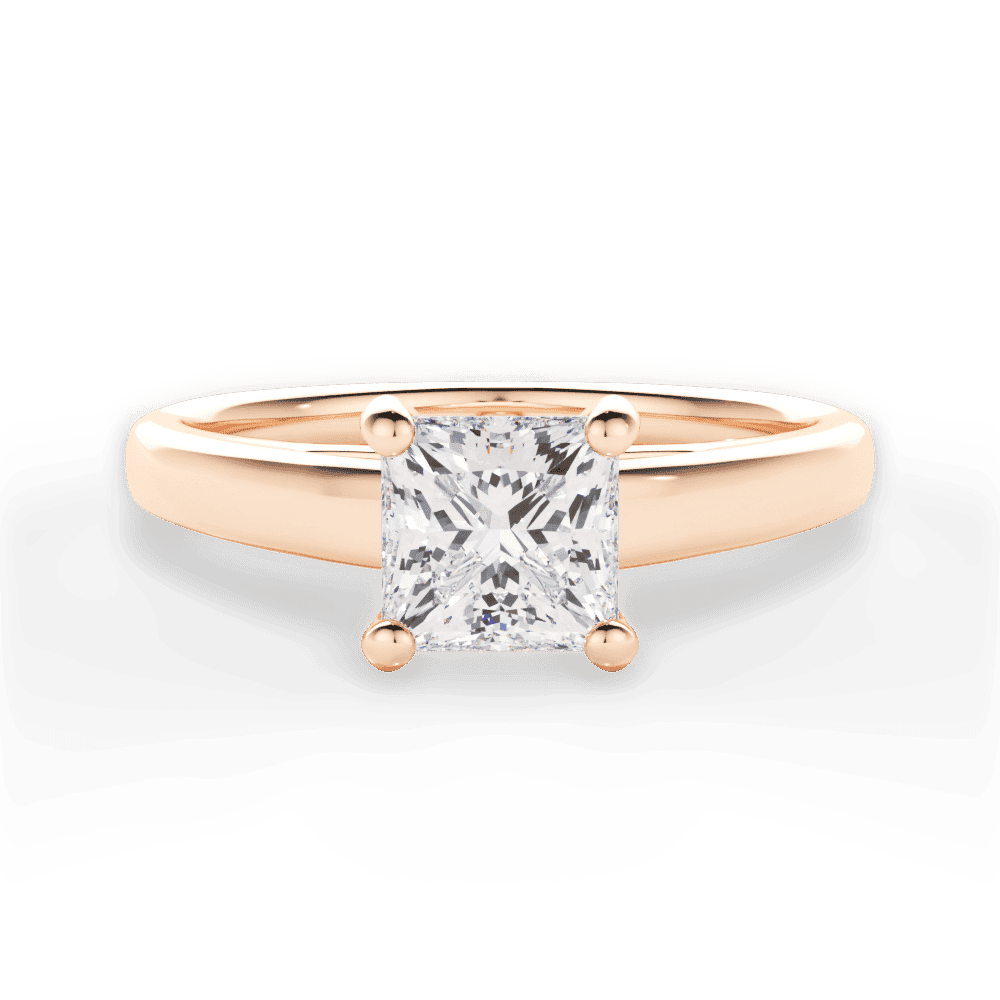 14kt Rose Gold/18kt Rose Gold/princess/top