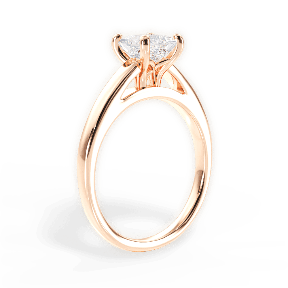 14kt Rose Gold/18kt Rose Gold/princess/front
