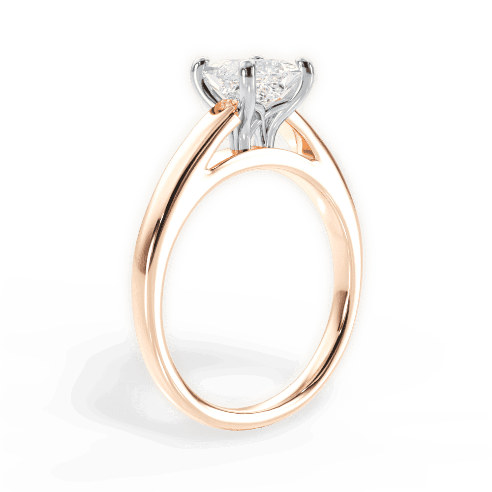 14kt Rose Gold/18kt Rose Gold/princess/front