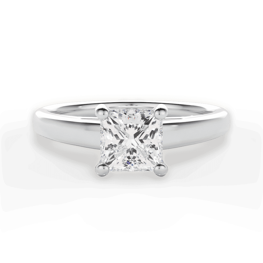 14kt White Gold/18kt White Gold/Platinum/princess/top