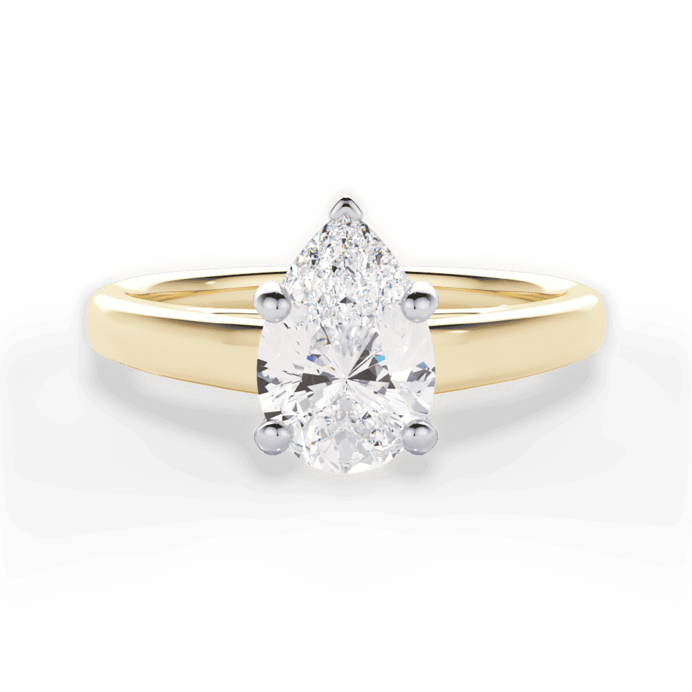 14kt Yellow Gold/18kt Yellow Gold/pear/top