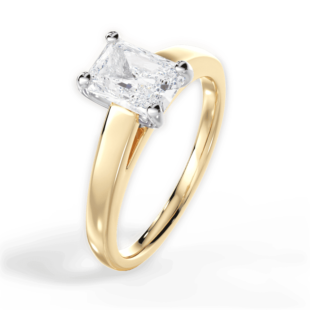 14kt Yellow Gold/18kt Yellow Gold/radiant/perspective