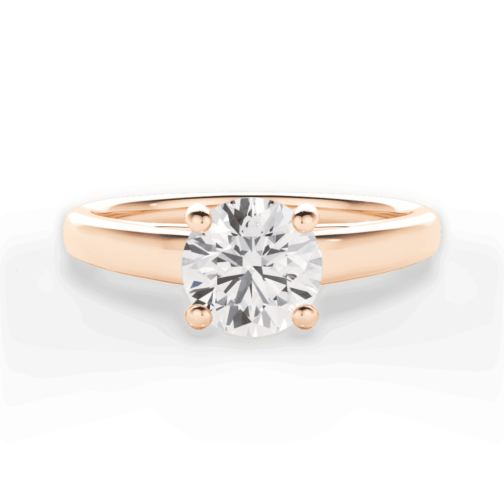 14kt Rose Gold/18kt Rose Gold/round/top