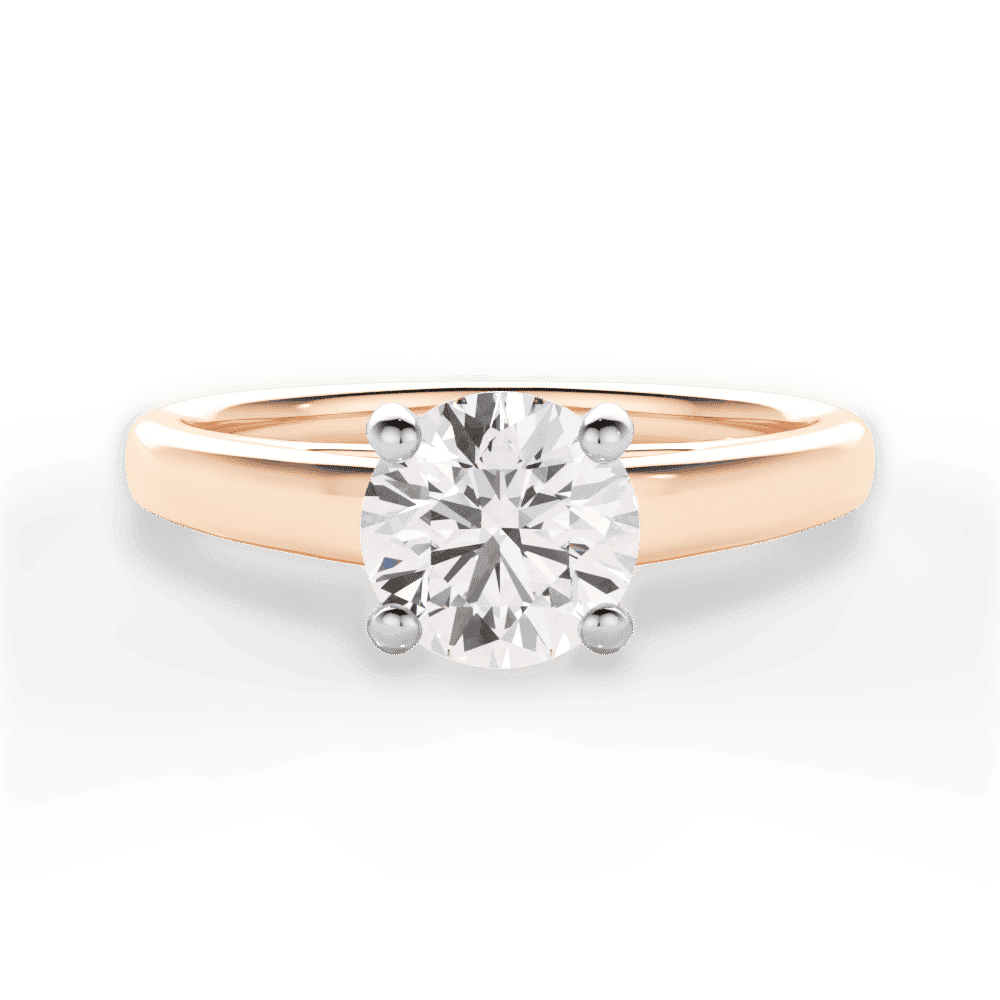 14kt Rose Gold/18kt Rose Gold/round/top