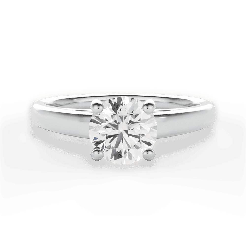 14kt White Gold/18kt White Gold/Platinum/round/top