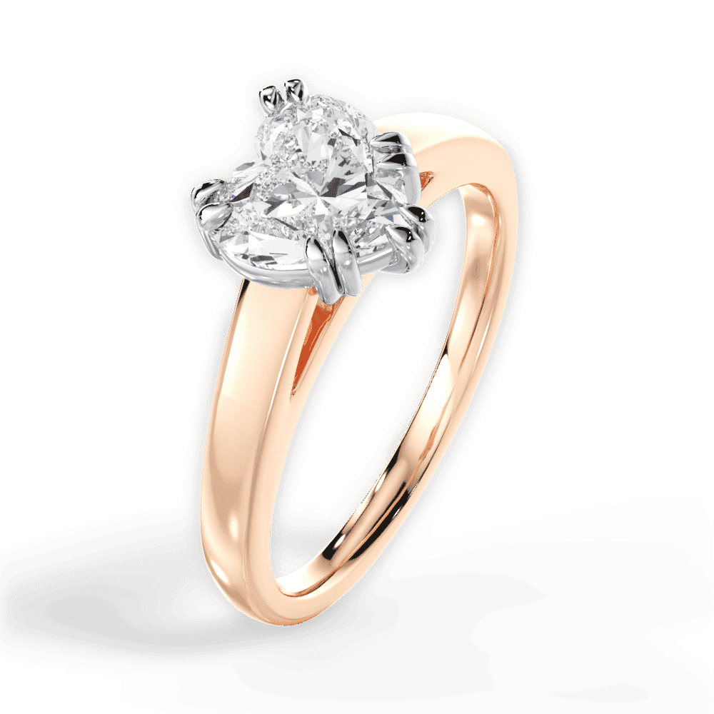 14kt Rose Gold/18kt Rose Gold/heart/perspective