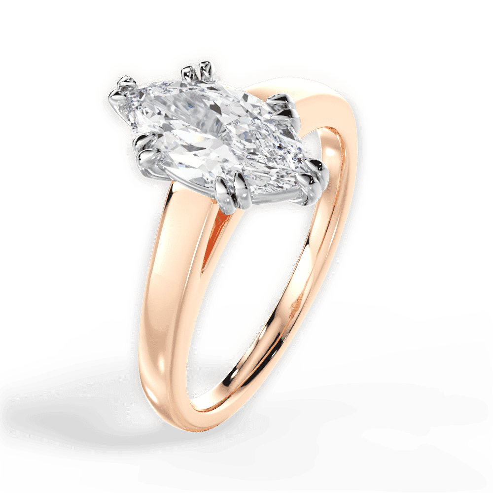 14kt Rose Gold/18kt Rose Gold/marquise/perspective