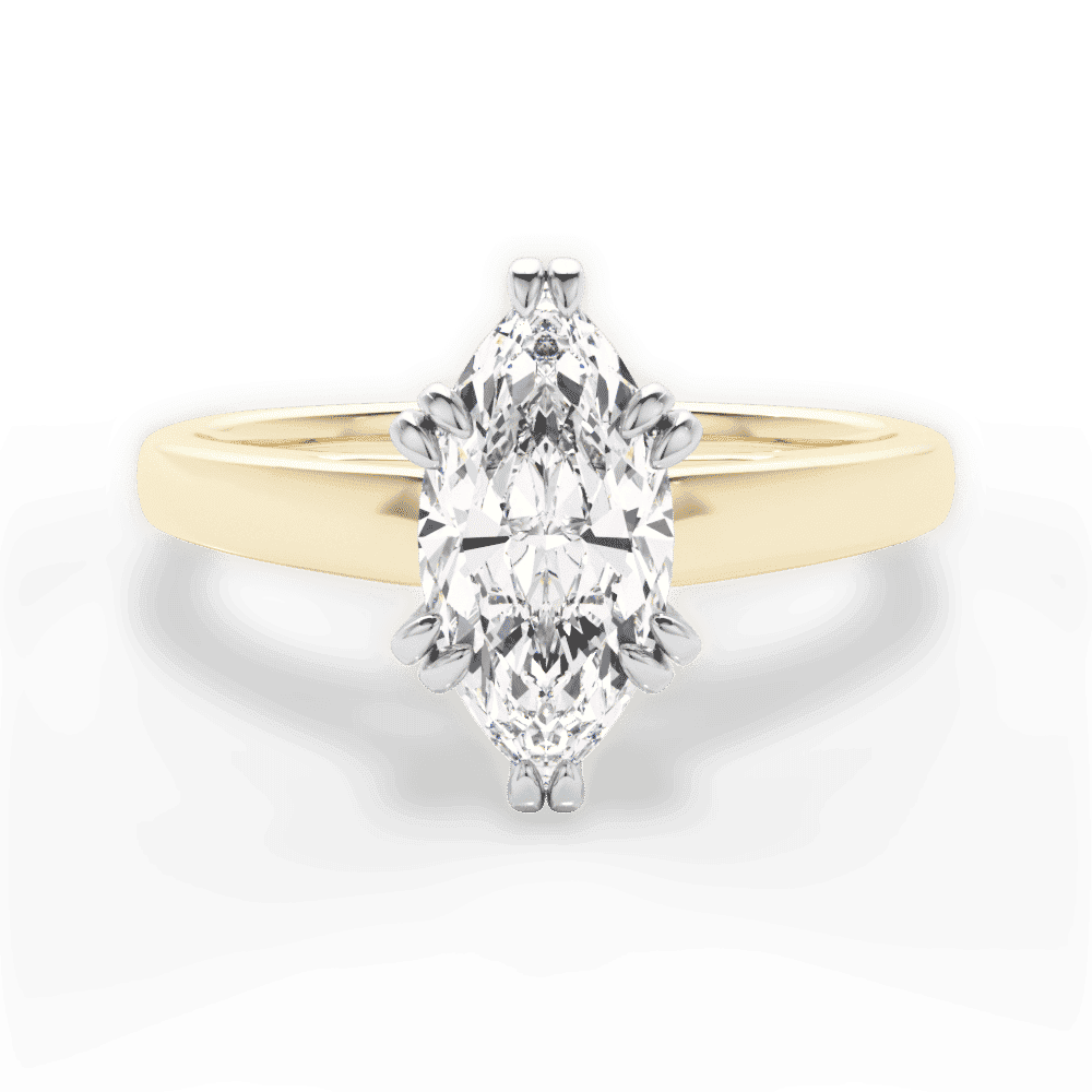 14kt Yellow Gold/18kt Yellow Gold/marquise/top