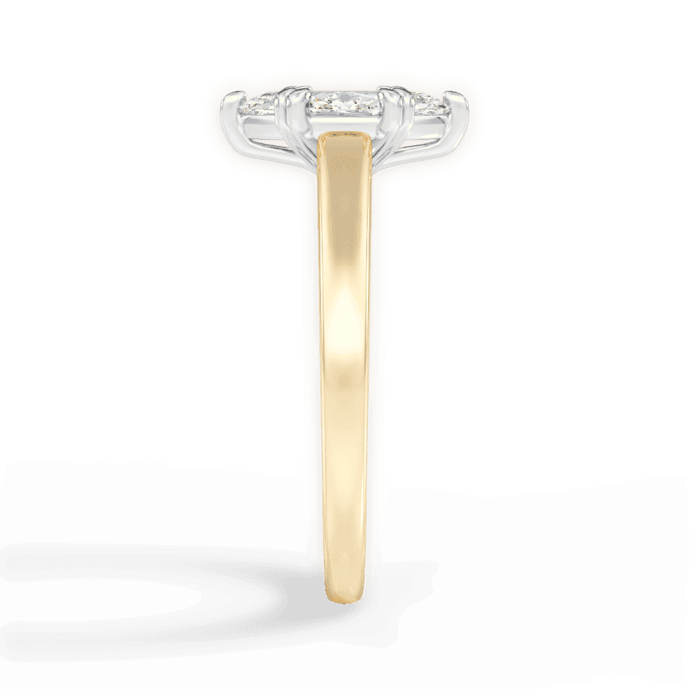 14kt Yellow Gold/18kt Yellow Gold/marquise/side