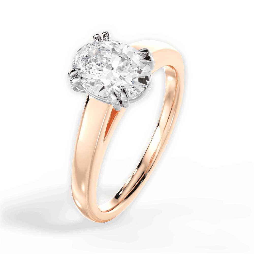 14kt Rose Gold/18kt Rose Gold/oval/perspective