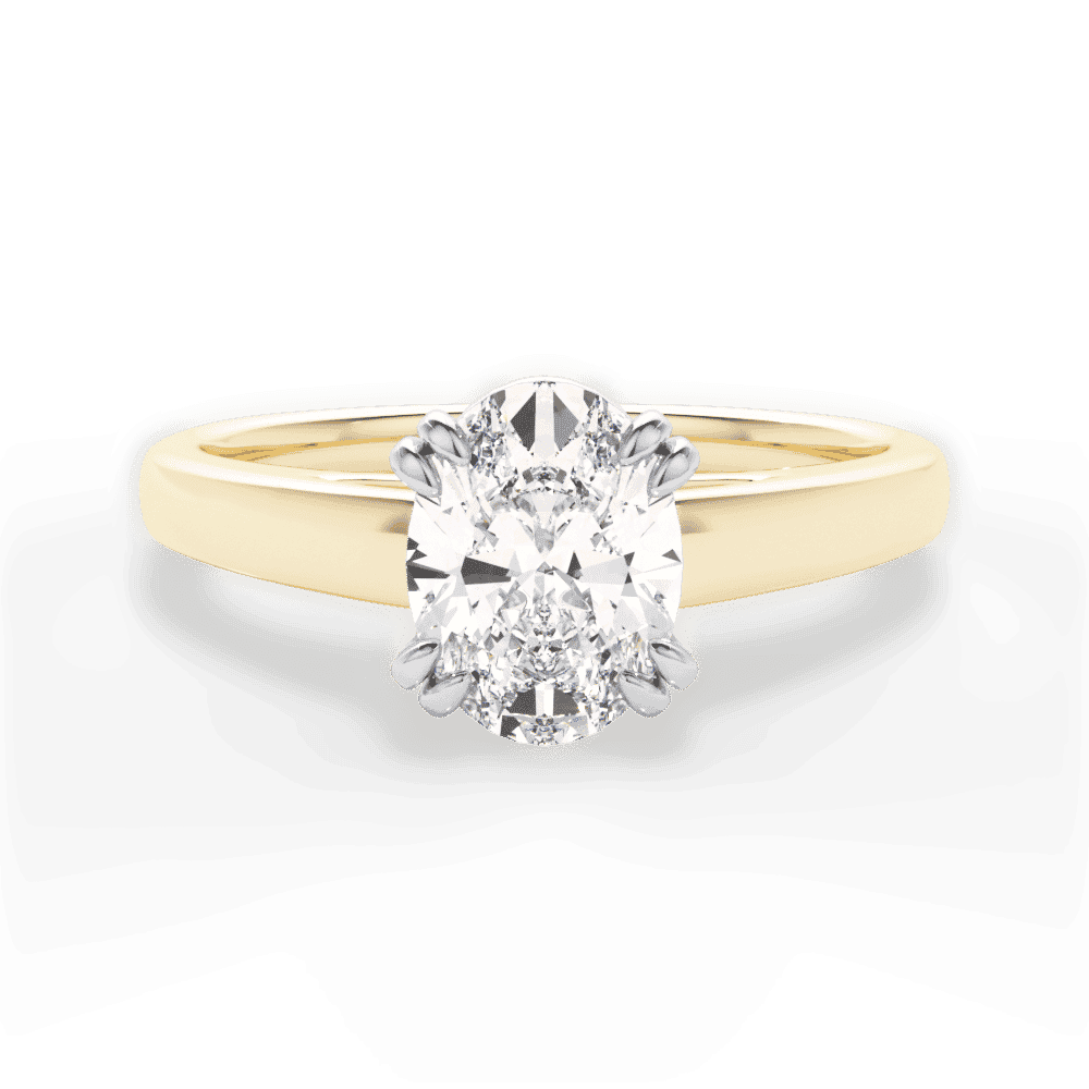 14kt Yellow Gold/18kt Yellow Gold/oval/top