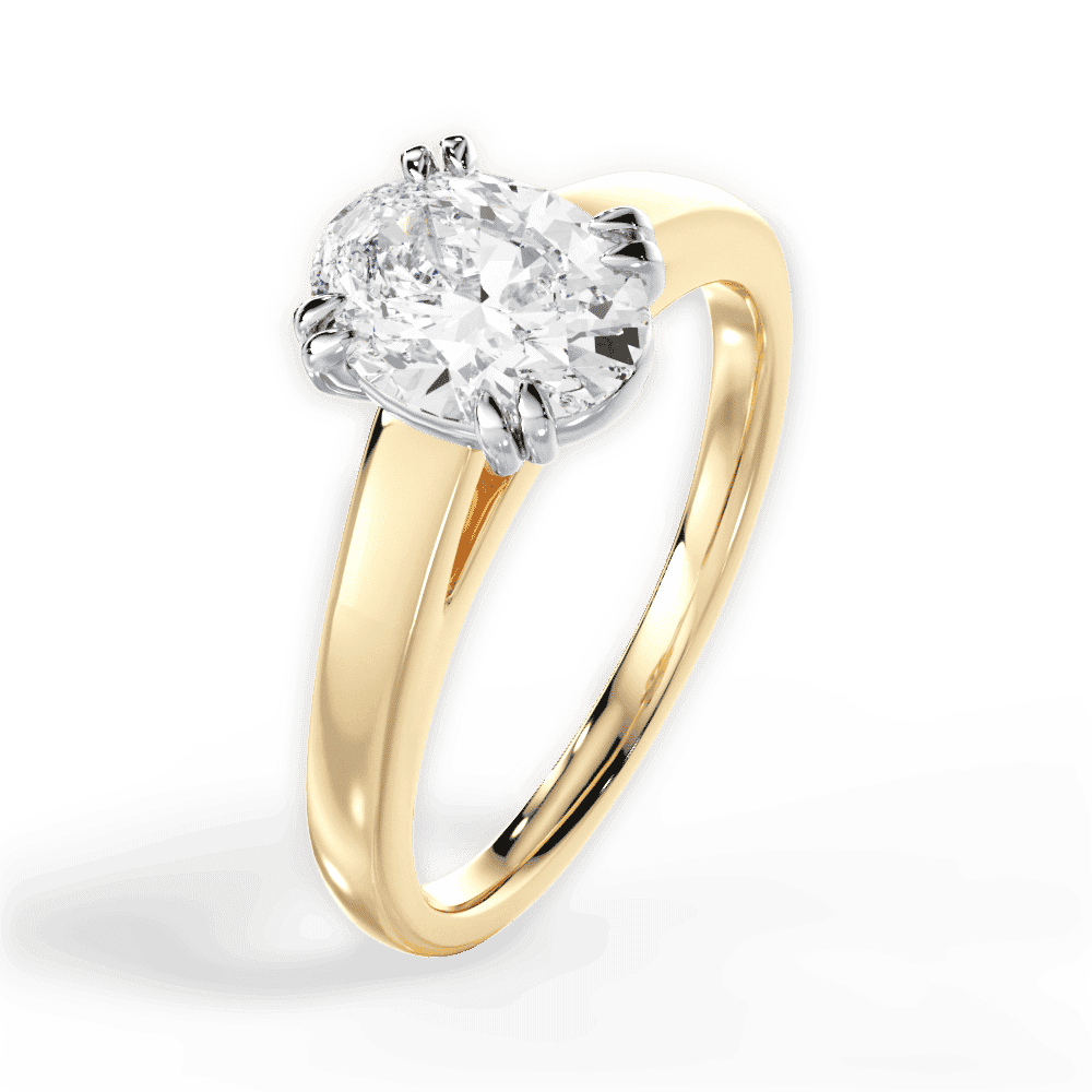 14kt Yellow Gold/18kt Yellow Gold/oval/perspective