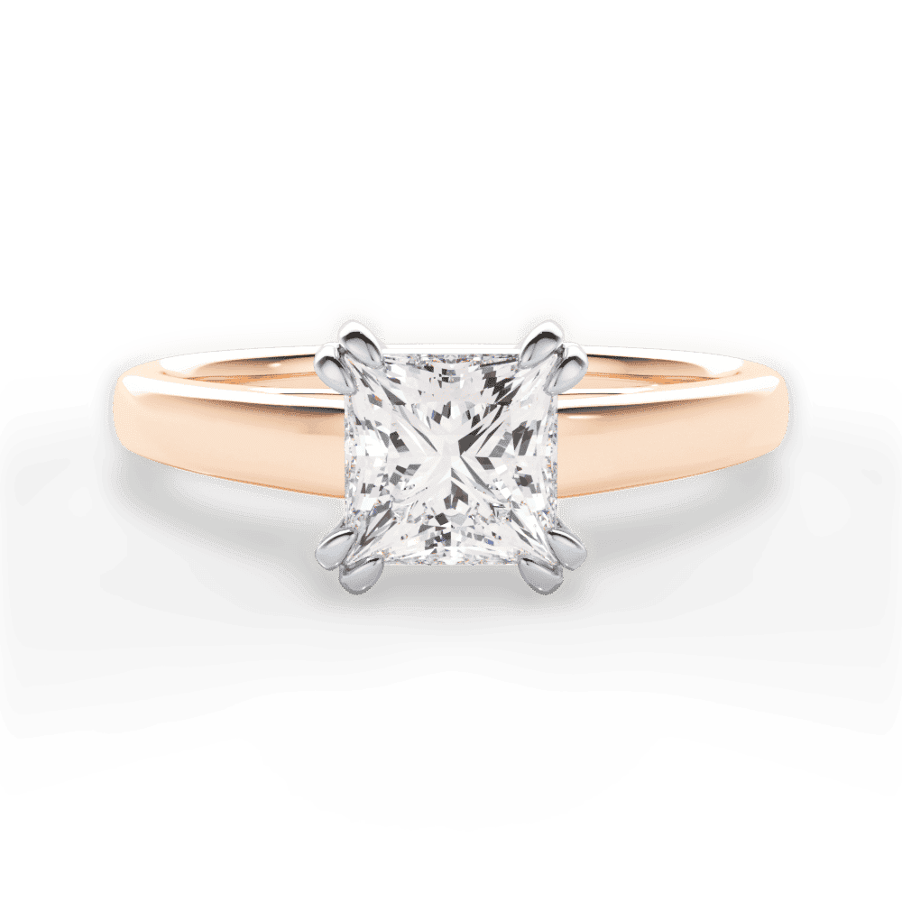 14kt Rose Gold/18kt Rose Gold/princess/top