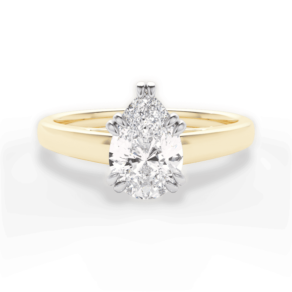 14kt Yellow Gold/18kt Yellow Gold/pear/top