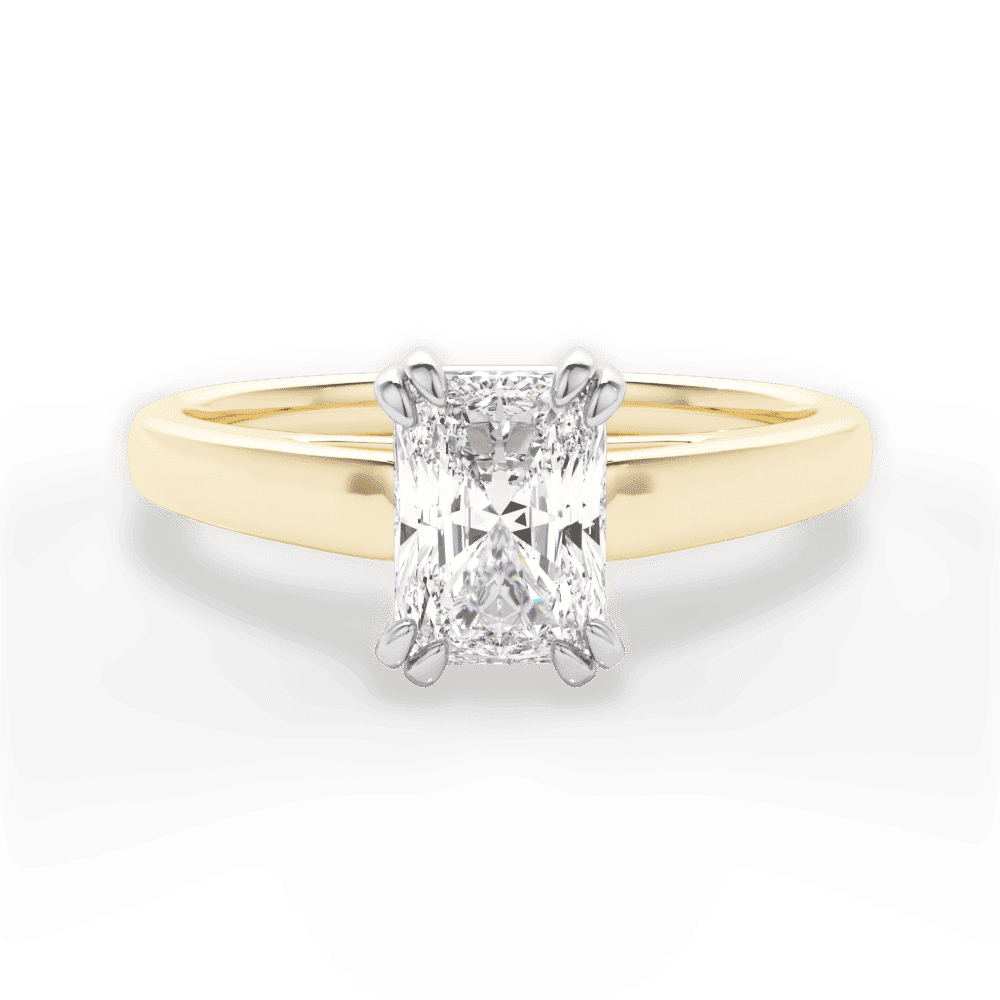 14kt Yellow Gold/18kt Yellow Gold/radiant/top