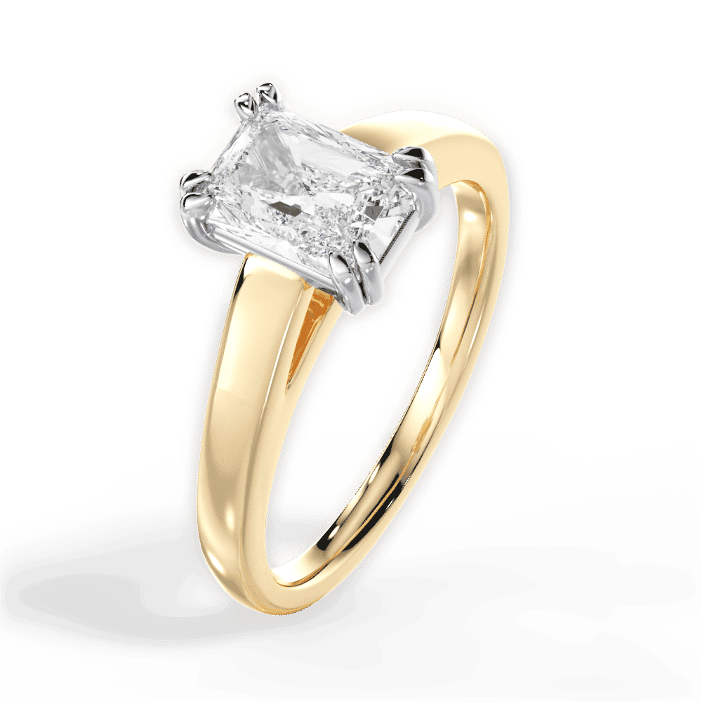14kt Yellow Gold/18kt Yellow Gold/radiant/perspective