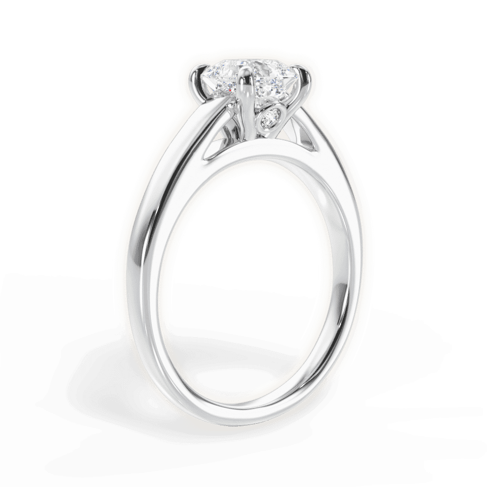 14kt White Gold/18kt White Gold/Platinum/asscher/front