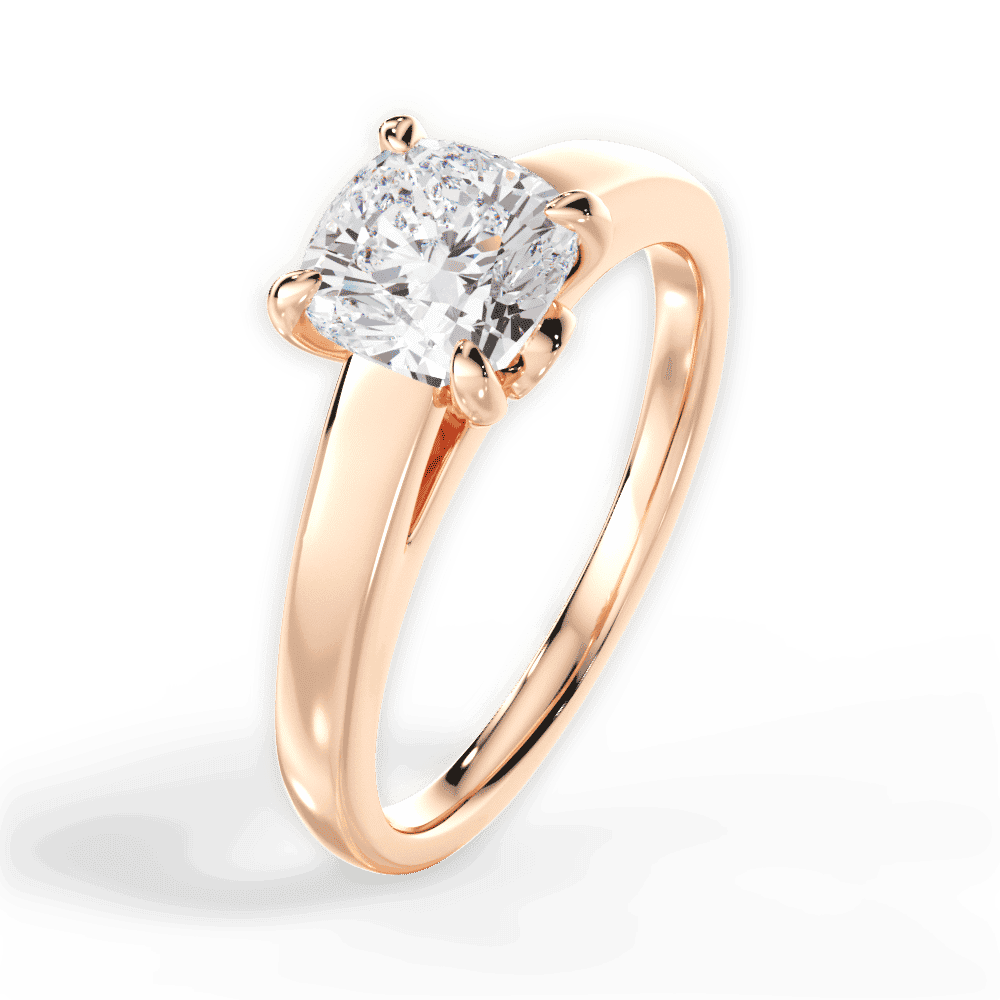 14kt Rose Gold/18kt Rose Gold/cushion/perspective