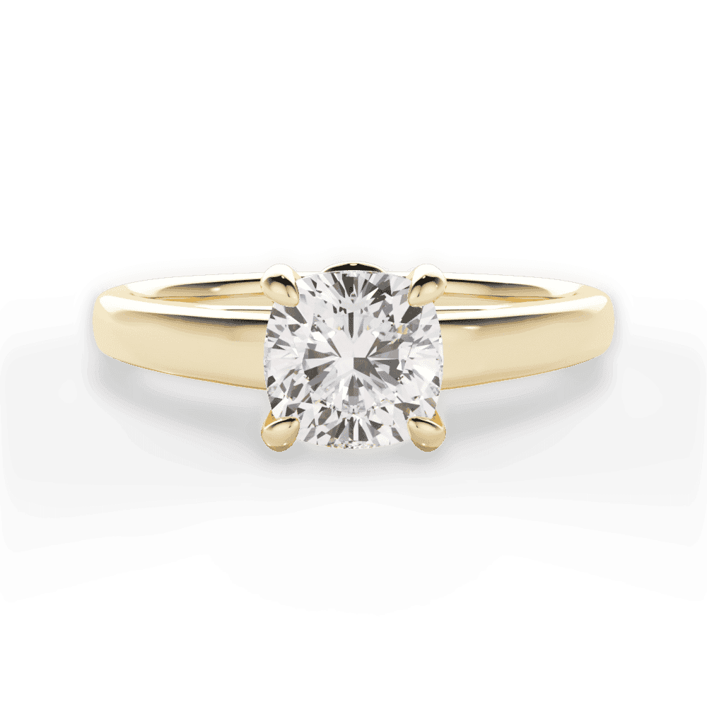 14kt Yellow Gold/18kt Yellow Gold/cushion/top