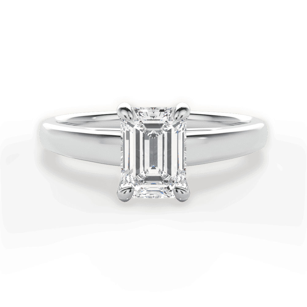 14kt White Gold/18kt White Gold/Platinum/emerald/top