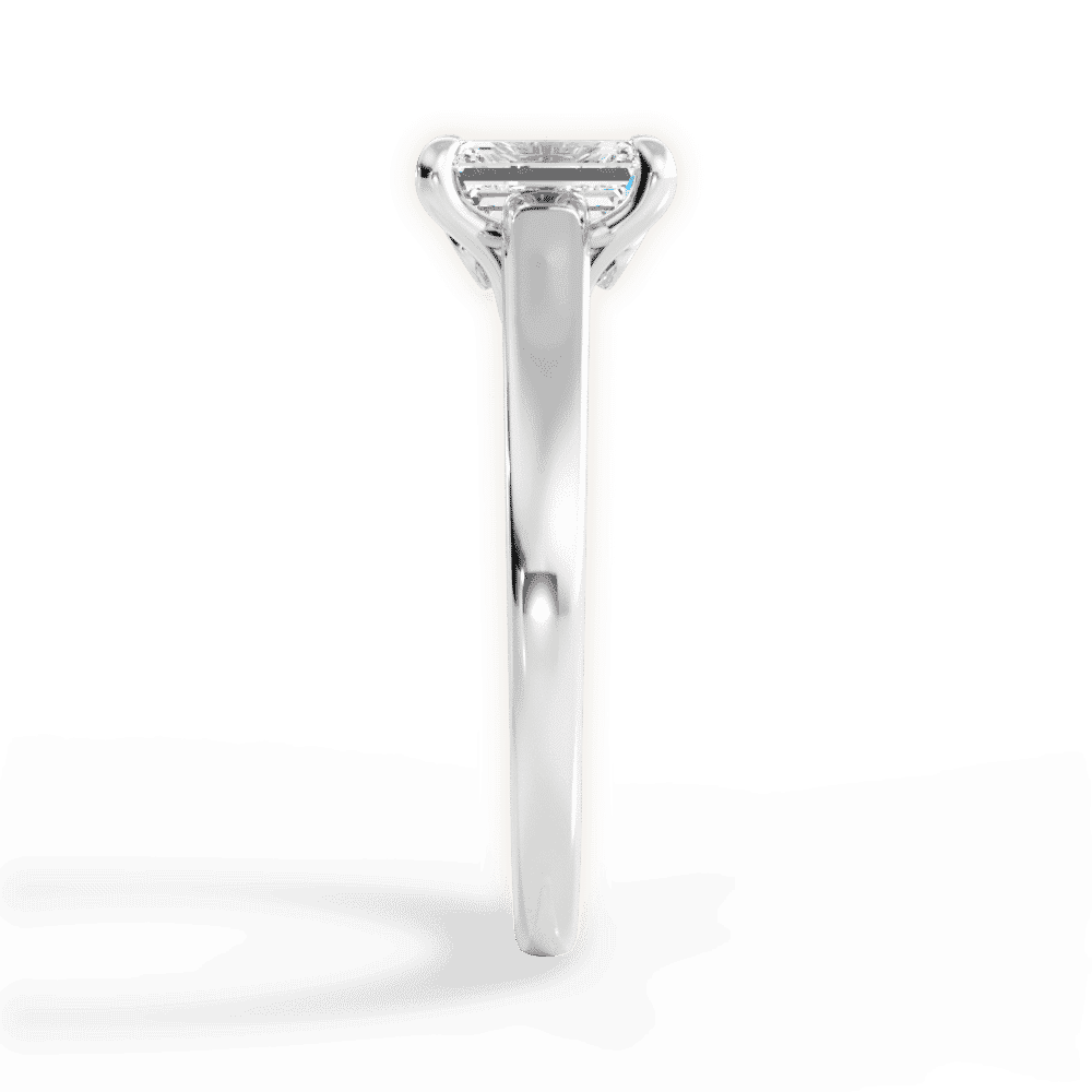 14kt White Gold/18kt White Gold/Platinum/emerald/side