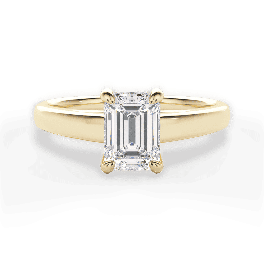 14kt Yellow Gold/18kt Yellow Gold/emerald/top