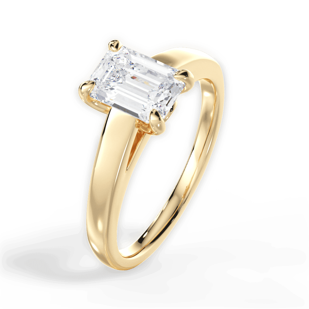 14kt Yellow Gold/18kt Yellow Gold/emerald/perspective