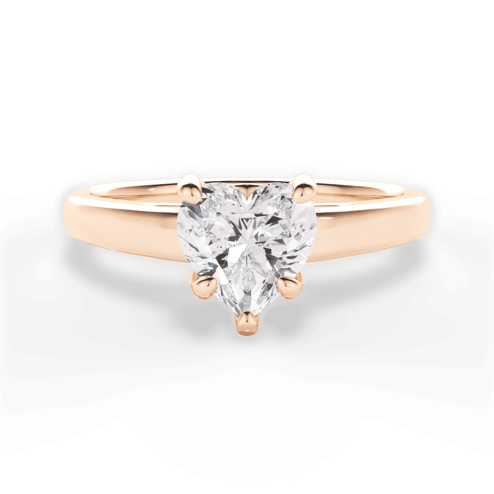 14kt Rose Gold/18kt Rose Gold/heart/top